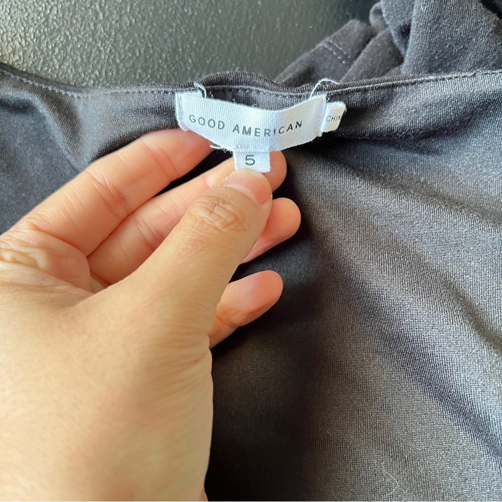 Good American Black U Ring Long Sleeve Bodycon Midi Dress Women’s Plus Size 5 - Picture 5 of 6